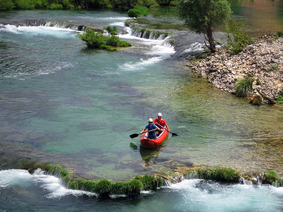 Kayaking along the Zrmanja river